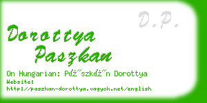 dorottya paszkan business card